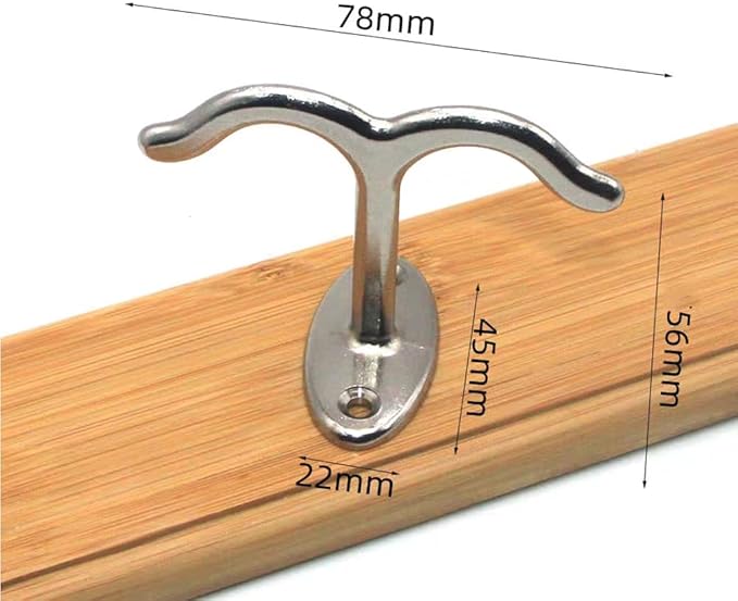 10 Pcs Zinc Alloy Ceiling Double Hook Cabinet Wardrobe Coat Towel Hat Hook Hooks Under Cabinet Shelf (Shiny Silver)
