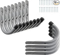 HOME MASTER HARDWARE 12 Pack 4-Inch Heavy Duty Garage Storage Wall Hooks, Steel J Utility Hooks for Hanging Ladders, Tools, Bikes, Grey