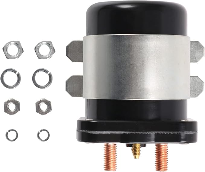 Heavy Duty 48V 4 Terminal Solenoid Heavy Duty 48V Solenoid Relay Switch Replacement For Club Car EZGO Yamaha Electric G19 Power Drive #586 Series Replace JR1-H1950-00 73231-G01