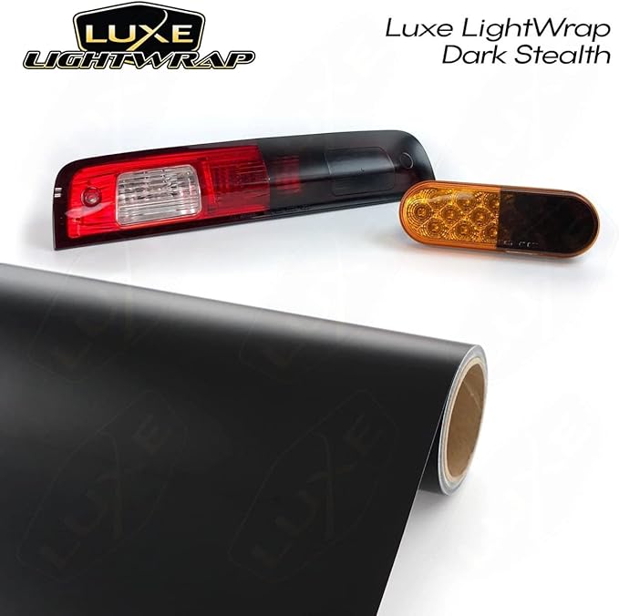 Luxe LightWrap Dark Smoke Stealth Universal Headlight Tail Light Tint Kit (20” x 3 Yard)
