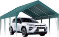 13x20ft Heavy Duty Carport Outdoor Car Canopy UV Resistant Waterproof Party Tent All-Season Portable Garage Gazebo Shelter for Car, Storage Shed (Dark Green)