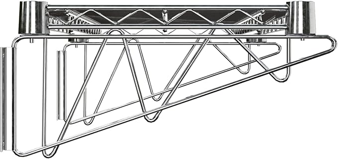 14" x 24" Chrome Wire Wall Mount Shelf