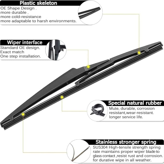 AUTOBOO 22"+21" Windshield Wipers with 12" Rear Wiper Blade Replacement for Dodge Durango 2011 2012 2013 2014 2015 2016 2017 2018 2019-2023, Jeep Grand Cherokee-Original Factory Quality (Pack of 3)