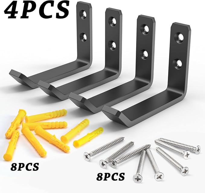 Jack Stand Wall Mount Organizer, Car Jack Stands Wall Hooks for Hanging, Universal Upgrade Designed Garage Hook, Heavy Duty Hooks Fits 2 & 3 & 4 & 5 & 6 Ton Heavy Duty Jack Stands (4 Pack)