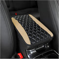 Car Center Console Cushion Pad, Universal Leather Waterproof Armrest Seat Box Cover Protector,Comfortable Car Decor Accessories Fit for Most Cars, Vehicles, SUVs (Beige)