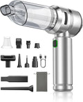 Car Vacuum,3 Suction Modes,Portable Mini Cordless Cleaner with 24000pa Suction Power,Type-C Charge,Handheld Vacuum for Home,Car, Office Desk, Keyboards(Bright Silver)