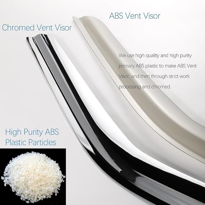 4pcs Chrome Side Window Visor Wind Vent Deflector fit for 2013-2019 ford Escape,Outside Mount Style Nice looking Shade Sun Rain Guards Set 94383Y