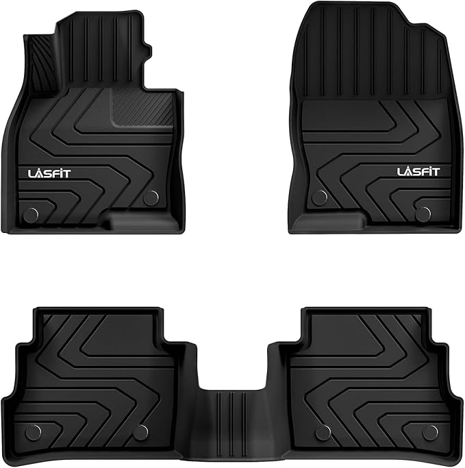 LASFIT Floor Mats Fit for Mazda CX5 2025 2024 2023 2022 2021 2020 2019 2018 2017 Custom Fit TPE All Weather Floor Liners 1st & 2nd Row Car Mats for Mazda CX-5, Black