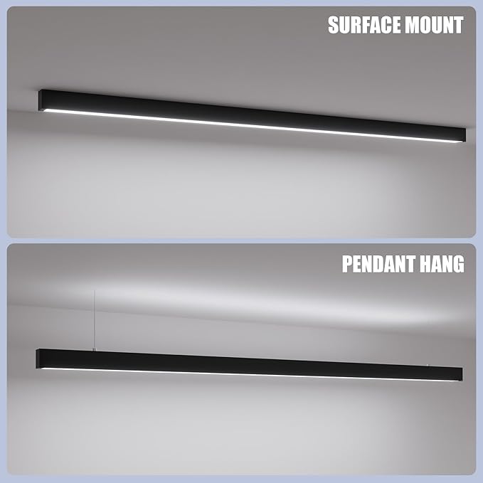 8FT LED Linear Light,100/90/80/70/60W Up and Down Light, 3000/4000/5000K CCT,Commercial And Residential Linear Lights Fixture for Office,Pendant Lights for Home,Shop,Garage,Basement,School-4Pack