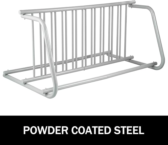 BestEquip 10 Holders Floor Bike Rack, 59" Length All-Steel Grid Bike Rack, 10-Bike Capacity Dual-Side Storage Stand for Garages Streets Yards Bike Events
