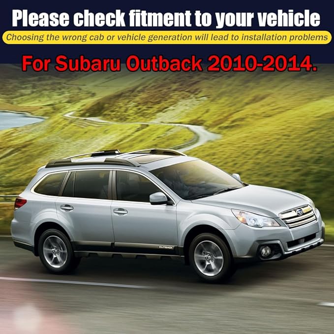 Rain Guards for Subaru Outback 2010-2014, Tape-on Side Window Deflectors, Window Visors for Subaru Cars - 4 Rain Guards & 2 Car Coasters