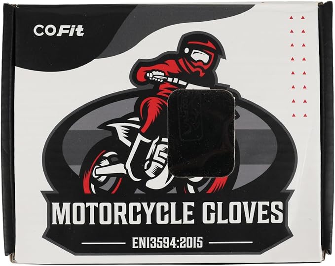 COFIT Motorcycle Gloves Breathable, Touchscreen Motorbike Gloves Anti-Slip with Good Grip Hard Knuckles Protection for Men Women Motocross, BMX ATV MTB Cycling, Road Racing - Orange M
