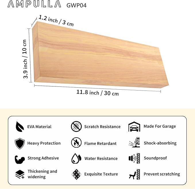 GWP04 Garage Wall Protector Car Door Protectors Bundle (Black & White & Wood Grain 20-Pack)