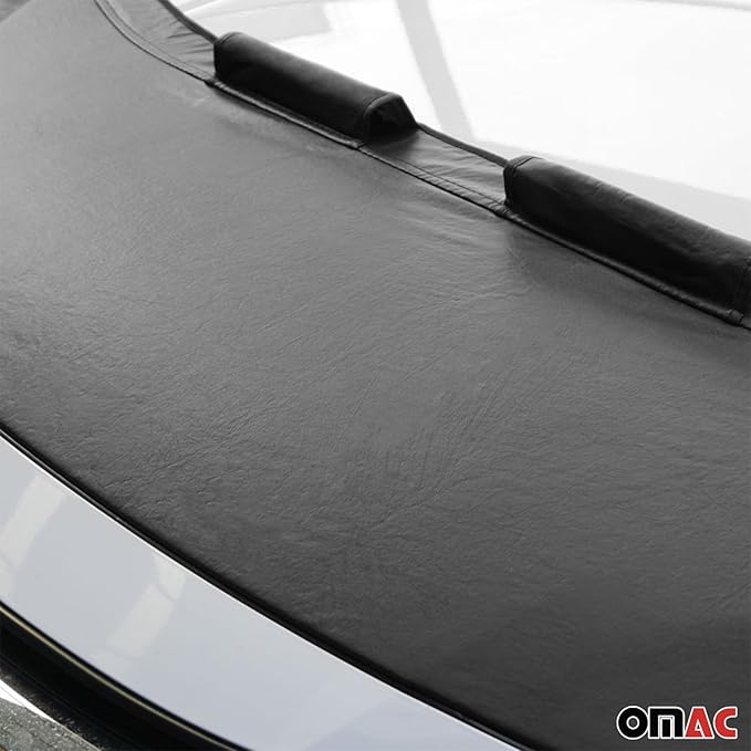 OMAC Car Bonnet Mask Hood Bra for Toyota Yaris 2013-2020 Black 1 Pc