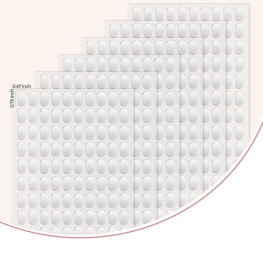 600pcs Double Sided Tape Wall Nano Sticky Dots Mounting Putty Two Sided Adhesive Strips Museum Putty Sticky Tack No Traces - Crafts Poster Decoration Picture Hanging Crafting Party 0.47"*0.75" Oval