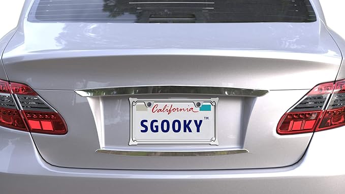 3D Chrome License Plate Frames, Pure Zinc Alloy Metal (3D Horn Pattern)