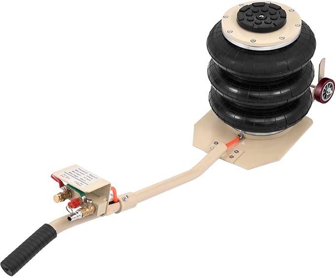 CXRCY 3 Ton Air Jack for Cars & Trucks - 6600LBS Capacity Pneumatic Airbag Jack with Long-Handle, Fast Lifting up to 16 Inch for Cars,Trucks (White Triple Bag Air Jack)
