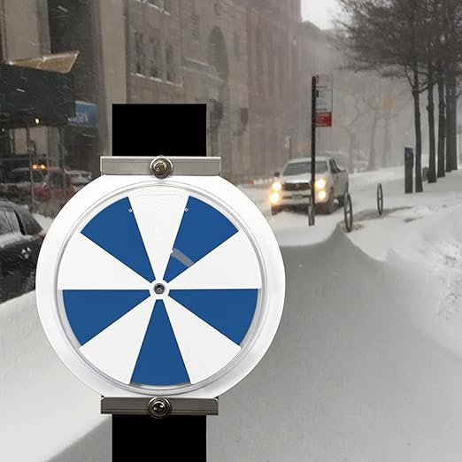 SmartSign Ice Alert Indicator Sign - 6 inch Diameter, Temperature-sensitive Mountable Roadway Reflector, Medical Grade Polycarbonate, Grey, Blue and White, Made in USA