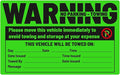 easykart labels 50 Parking Violation Sticker - Vehicle Illegally Parked Tow Notice - No Parking Warning Stickers - Scrap to Remove Neon Green 5 x 8 Inches