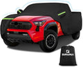QUNSUNUS Car Cover for Toyota Tacoma 2005-2024, Waterproof Truck Cover with Zipper, All Weather Full Exterior Cover with Straps and Elastic for Wind, Sun, UV and Dust Protection