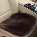 Fluffy Genuine Australia Sheepskin Car Seat Cover for Auto Interior Accessories with Soft Fuzzy Wool Eco-Friendly Natural Fur Non-Slip (Teak, Front)