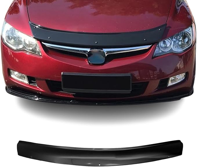 OMAC Front Bug Shield Hood Deflector Guard for Honda Civic 2006-2011 Sedan Smoke