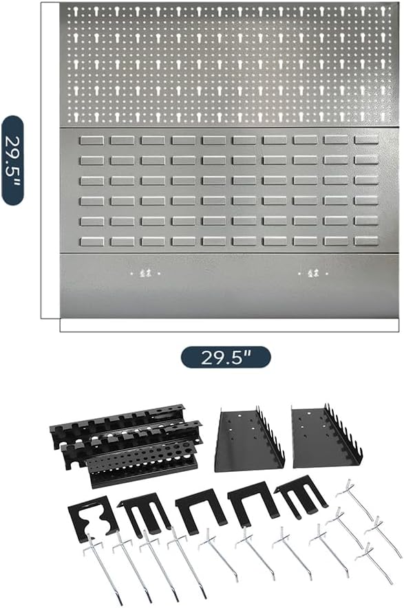Metal Workbench Cabinet Set, Tool Cabinets with Drawers, for Workshop Basement Utility Room