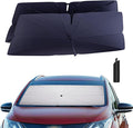Windshield Sun Shade Umbrella Compatible with 2017-2024 Chevy Bolt EV Accessories: Custom Fit 240T Silver, Double Thickened, Foldable Window Sunshade, Ultimate 99% UV Blocking for LT, Premier