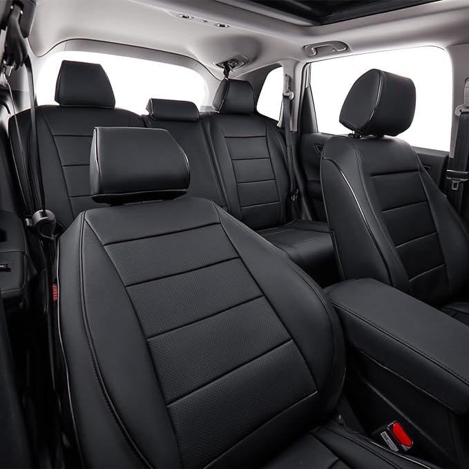 EKR Sportage Seat Covers Custom Fit for KIA Sportage EX,X-Line,SX,SX Prestige,X-pro,X-pro Prestige 2023 2024 2025 2026 Leather Car Seat Cover Full Set - Faux Leather(Black)