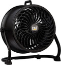 CATERPILLAR 14 inch Heavy Duty Industrial High Velocity Drum Air Circulator Utility Shop Floor Fan, 360 degree Pivoting Metal Drum Head, 2300 CFM, Dual Ball Bearing 4-speed Motor, BLACK