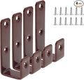 Bunk Bed Ladder Hooks Brackets, Iron Bed Ladder Hook,PVC Coated Angled Ladder Hooks,Heavy Duty Replacement Hardware Utility Hooks,Loft Garage Storage Hooks,J Brackets Hooks with Screws Coffee