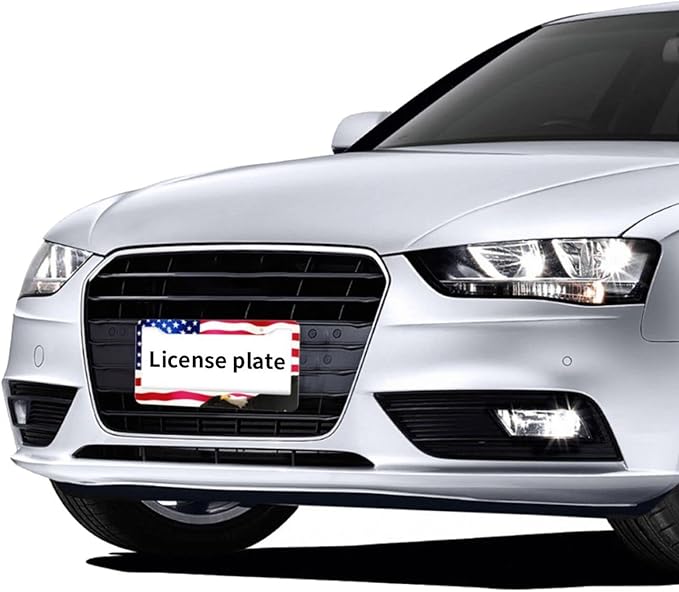 American Flag License Plate Frame American Flag License Plate Holder American Flag Eagle License Plate Frame Covers US Car Tag Frame Stainless Aluminum 2 Pack 2 Holes Decorative 2 Pcs Set for Men