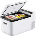 ICECO GO20 Dual Zone 12 Volt Refrigerator, 12V Car Refrigerator with Secop Compressor, Separate Control, DC & AC, 0℉ - 50℉, Portable Freezer Compressor Cooler for Outdoor, White, 21 Quart(20 Liter)