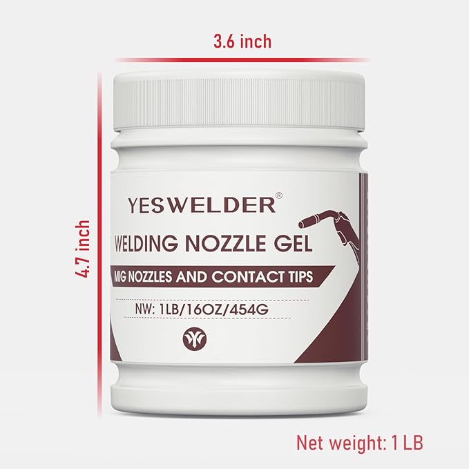 YESWELDER Welding Nozzle Gel for MIG Welding, Anti-Spatter Dip Gel for MIG Torch And Contact Tips 16 Ounces