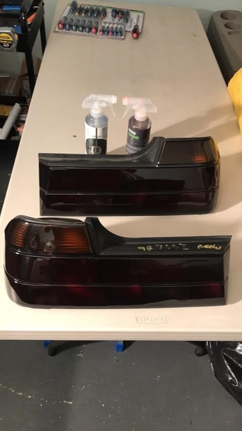 VViViD Air-Tint Extra-Wide Headlight Taillight Vinyl Tint Wrap 16 Inch x 48 Inch Roll Including Yellow Detailer Squeegee & 2X Black Felt Edge Decals (Smoke Black)