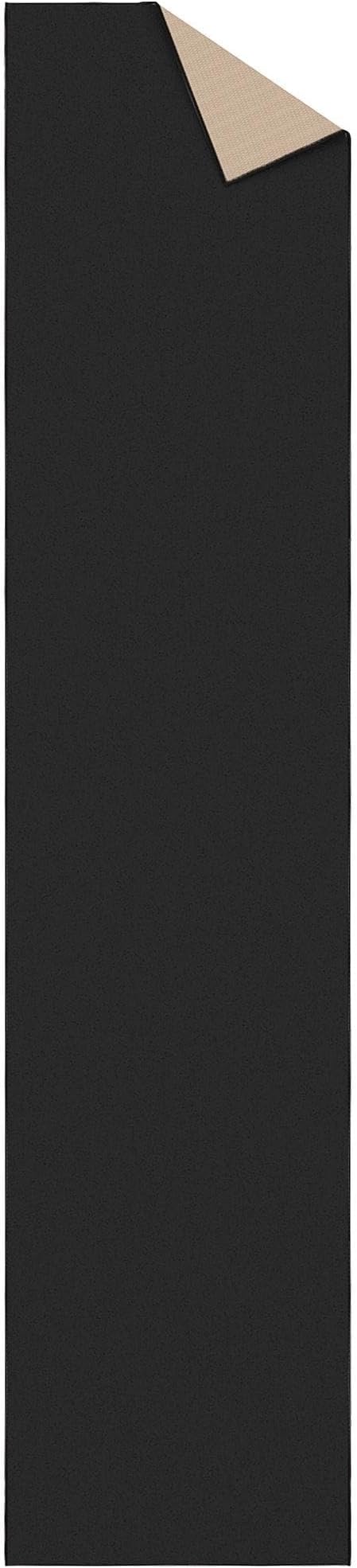 Ottomanson Hallway Runner Rug 2'7" x 12' Non Slip Solid Area Rugs Easy to Clean Laundry Rug Runner Durable & Pet Friendly Floor Carpet Runners for Hallways Entryway Living Room Kitchen, Black