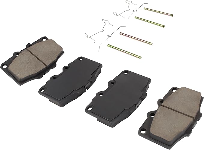 Premium Ceramic Front Brake Pads (1001-0137C) Compatible with Toyota 4Runner 1986-1988, Toyota Land Cruiser 1976-1989, Toyota Pickup 1986-1988