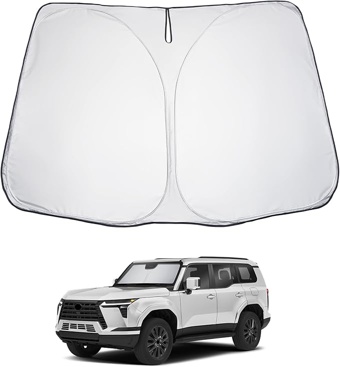 LUWU for 2024 2025 Lexus GX550 Windshield Sun Shade 2025 Lexus GX550 Windshield Sunshades 2024 2025 Lexus GX550 Accessories Foldable Sunshade Cover Block UV Ray Lexus GX550 Front Window Sunshade