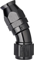 EVIL ENERGY 8AN 30 Degree PTFE One Piece Full Flow End Hose Fitting Aluminum Black