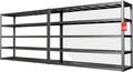 65" W Garage Shelving Heavy Duty, Adjustable 5 Tier Metal Shelves, Commercial Metal Shelf Rack, Industrial Shelving,2 Pack