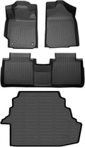 All Weather Floor Mats and Cargo Liners Set Fit for Camry 2007 2008 2009 2010 2011 TPE Car Mats Waterproof Anti-Slip Rubber Trunk Liners Camry Accessories