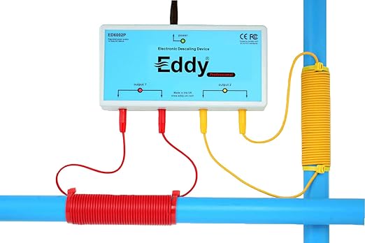 EDDY Inductive No Salt Water Softener Alternative | Electronic Water Descaler for Whole House | Reduces Limescale | Electromagnetic Water Conditioner