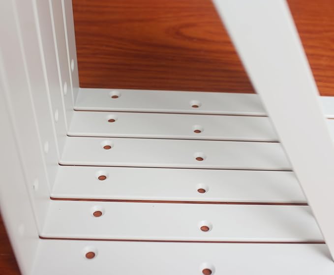 16 Pack L16 x H 10" White Heavy Duty Shelf Brackets with Screws Metal Shelf Brackets Shelf Support Angle Brackets for Shelves L Brackets Heavy Duty Floating Shelf