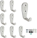 Stainless Steel Coat Hooks - Heavy Duty Metal Hangers for Hanging Towels, Keys, Hats - Kitchen & Bathroom Wall Mounted Hooks - Indoor & Outdoor - 8 Pack with Screws