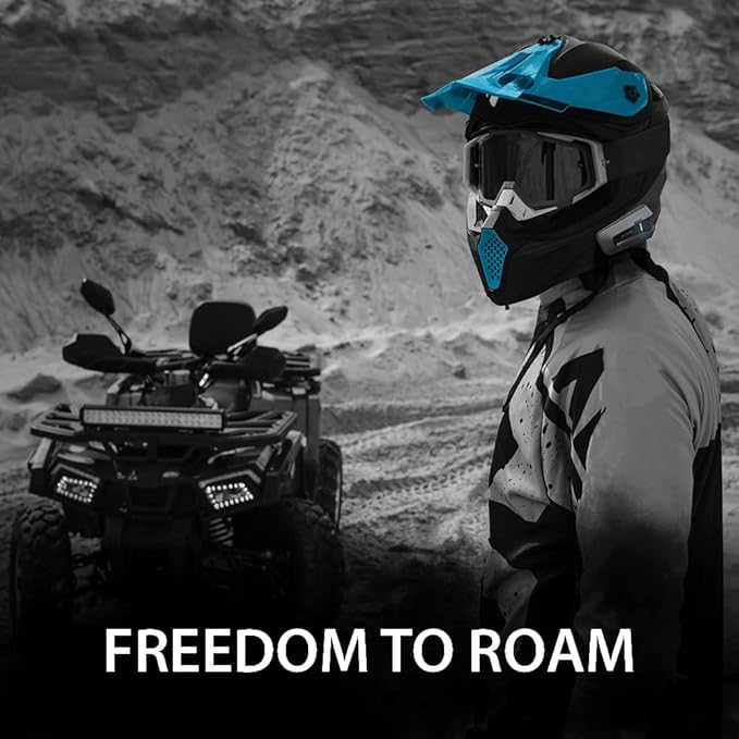 Cardo PACKTALK Edge Off-Road Vehicles ORV, Snowmobile, Side x Side, ATV Communication for Every Terrain - Duo Pack, Black