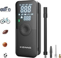 Electric Bike Pump Portable for Bicycle Tires, Compact Motor Air Pump - Fast Inflator 150PSI Smart Air Pump with Digital Pressure Gauge for Bike, E-Bike, Motorcycle with Presta and Schrader Valve