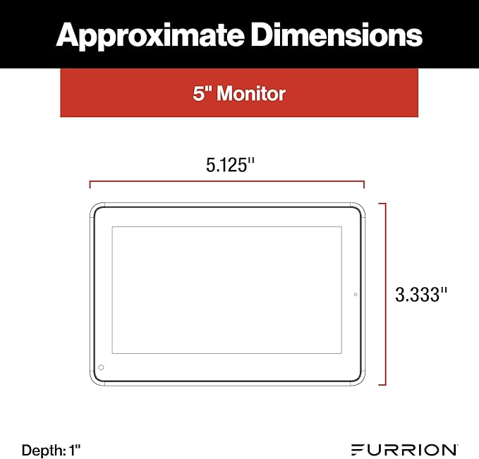 Furrion Vision S+ RV Backup Camera/Observation System with 5" Monitor, Left/Right Side Cameras, Rear Sharkfin, Infrared Night Vision, Live Streaming, Wide Viewing Angle - FOS5HTAEN