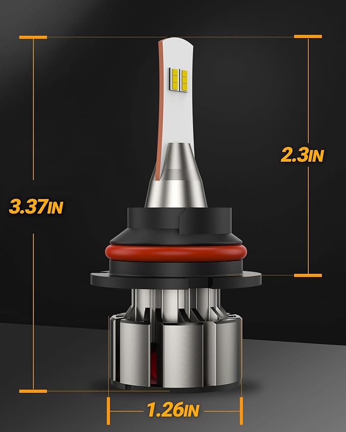 SEALIGHT 9004 Bulbs 36000LM Brighter, L2 9004 HB1 Dual Lights with Fan, 6000K White HB1 Fog Lights, 5 Min Plug-N-Play, IP68 Powersports Headlight Bulbs, Pack of 2