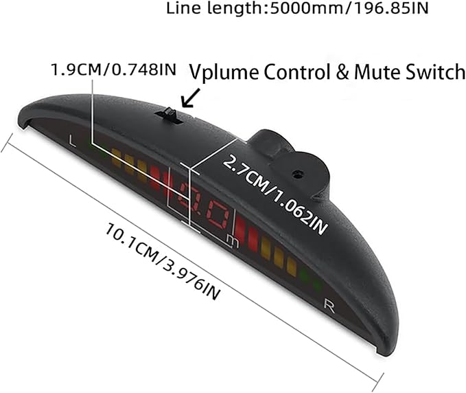 Radar Detectors 16 Color Options Adjustable Alarm Sound Professional Safety System(Dark Red)