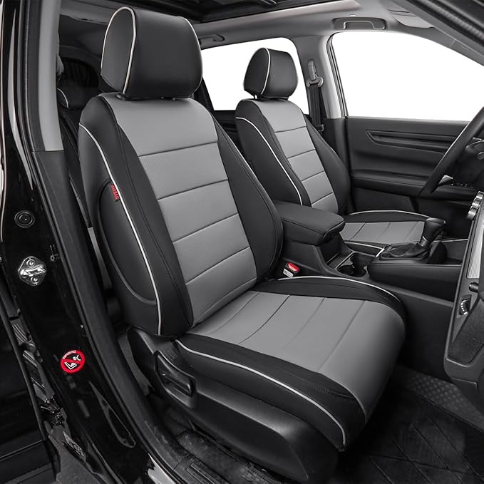 EKR Sportage Seat Covers Custom Fit for KIA Sportage EX,X-Line,SX,SX Prestige,X-pro,X-pro Prestige 2023 2024 2025 2026 Leather Car Seat Cover Full Set - Faux Leather (Black/Gray)